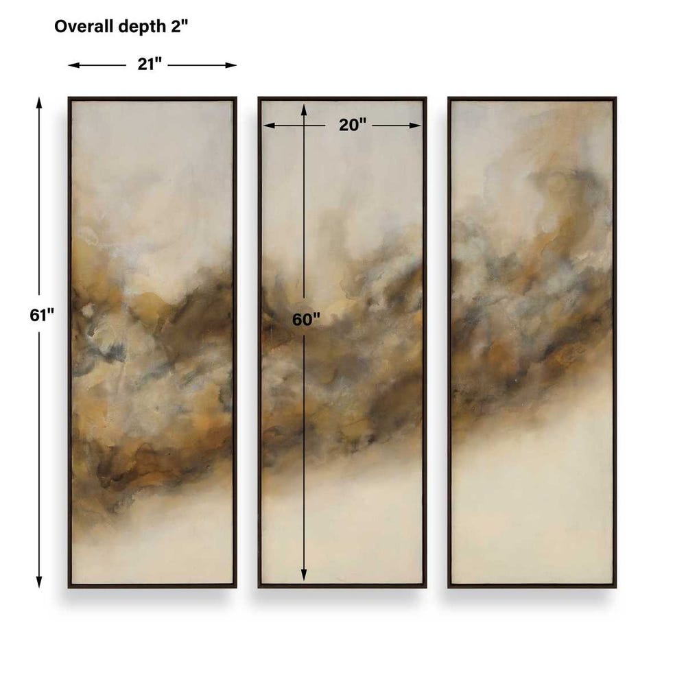 Smoke Break Hand Painted Canvases, S/3