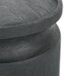 D14x16" Black Wooden Cylinder Side Table 1EA/CTN