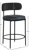Beacon Boucle and Vegan Fabric Bar/ Counter Stools