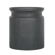 Cargar imagen en el visor de la galería, D14x16&quot; Black Wooden Cylinder Side Table 1EA/CTN
