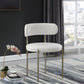 Beacon Vegan Leather and Boucle Fabric Dining Chair