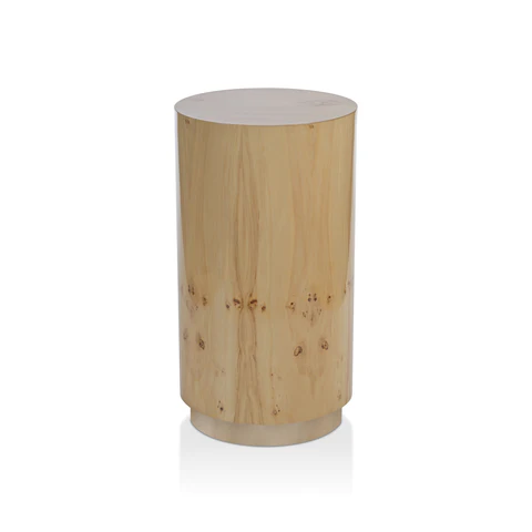 Leela Burl Wood Veneer Stool / Table