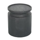 D14x16" Black Wooden Cylinder Side Table 1EA/CTN