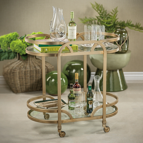 Lilette Matt Gold Bar Cart