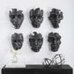 Sel-Portraite Wall Decor, White S/6