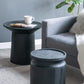 D14x16" Black Wooden Cylinder Side Table 1EA/CTN