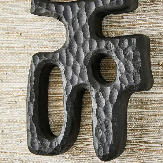 Chiseled silhouette Wall Sculptures, S/2