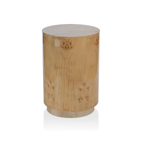 Leela Burl Wood Veneer Stool / Table