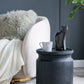 D14x16" Black Wooden Cylinder Side Table 1EA/CTN