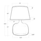 Seeded Oval Glass Table Lamp