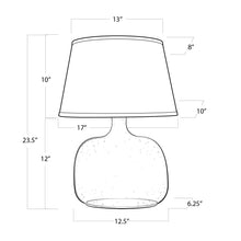 Cargar imagen en el visor de la galería, Seeded Oval Glass Table Lamp
