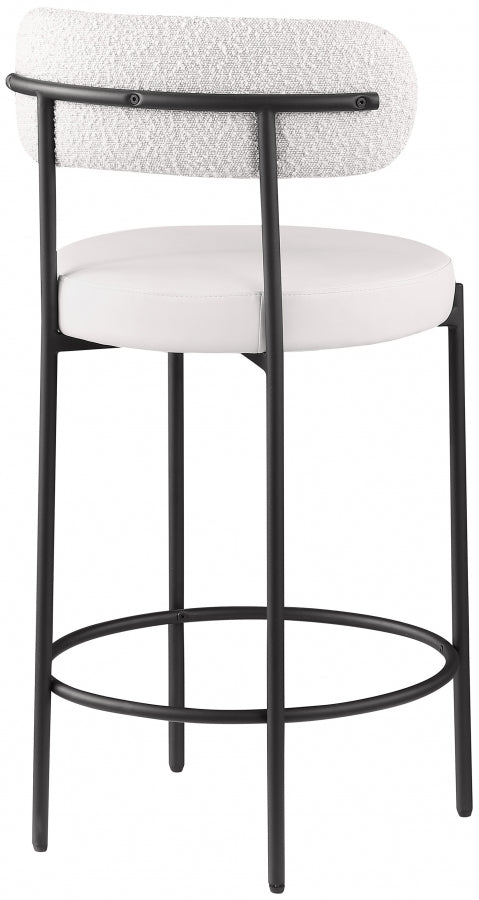 Beacon Boucle and Vegan Fabric Bar/ Counter Stools