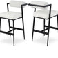 Stryker Boucle Fabric and Vegan Leather Bar / Counter Stools