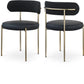 Beacon Vegan Leather and Boucle Fabric Dining Chair
