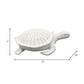 Resin, 15" Turtle Deco, White