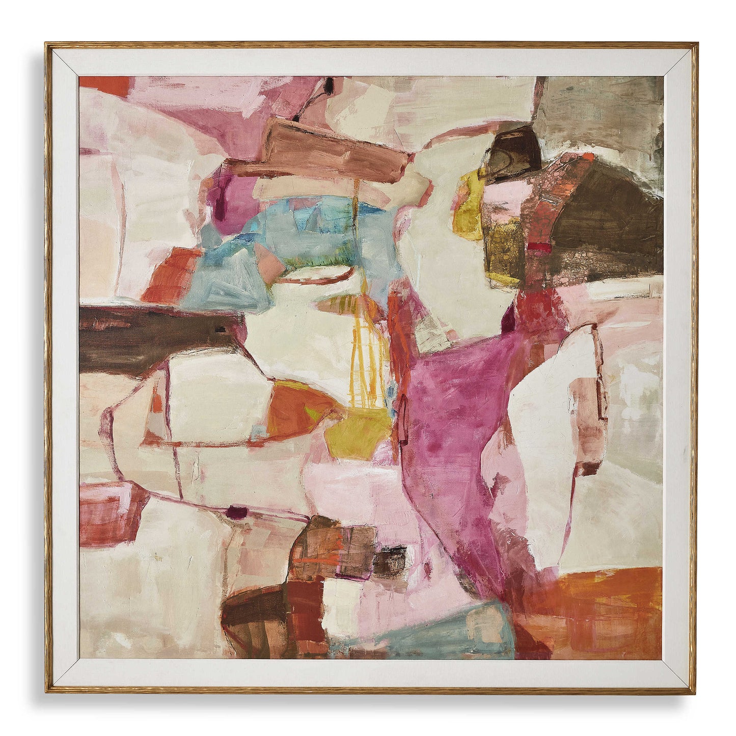 On the right path framed canvas