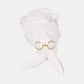 Cer, 11"H Bunny W/ Glasses, White/Gold