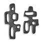 Chiseled silhouette Wall Sculptures, S/2