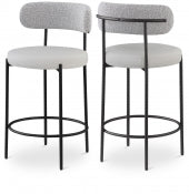 Beacon Boucle and Vegan Fabric Bar/ Counter Stools