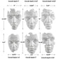 Sel-Portraite Wall Decor, White S/6