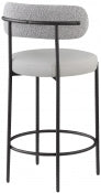 Beacon Boucle and Vegan Fabric Bar/ Counter Stools