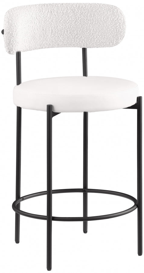 Beacon Boucle and Vegan Fabric Bar/ Counter Stools