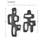 Chiseled silhouette Wall Sculptures, S/2