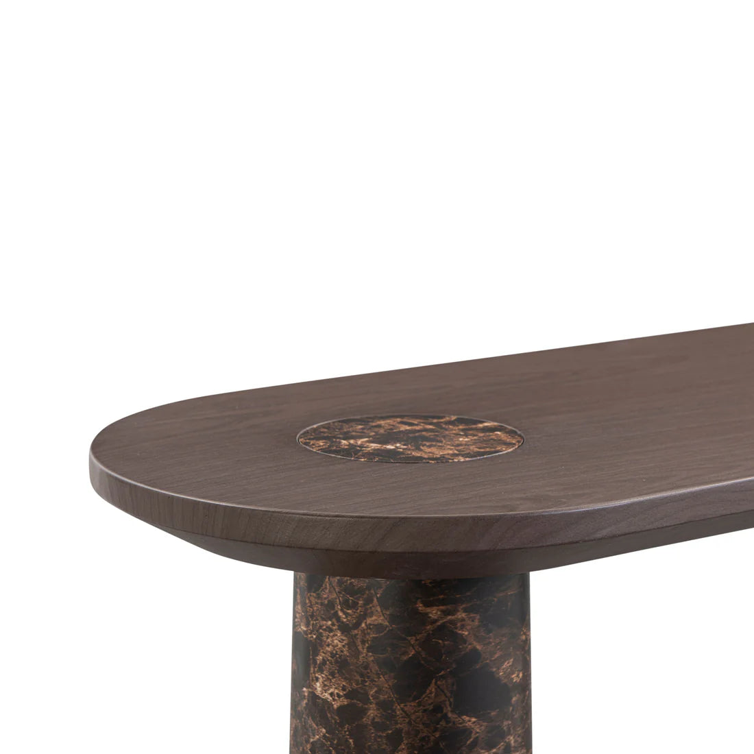 Consola Braya de 50" de mármol imitación Emperador