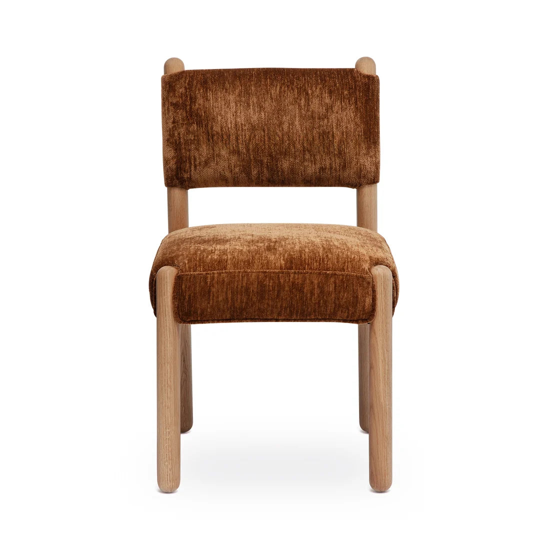 Bruno Thick Performance Chenille Straight Back Dining Chair