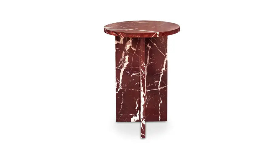 Grace Accent Table Orange Levante Marble
