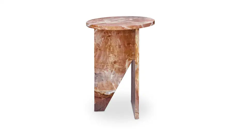 Grace Accent Table Orange Levante Marble