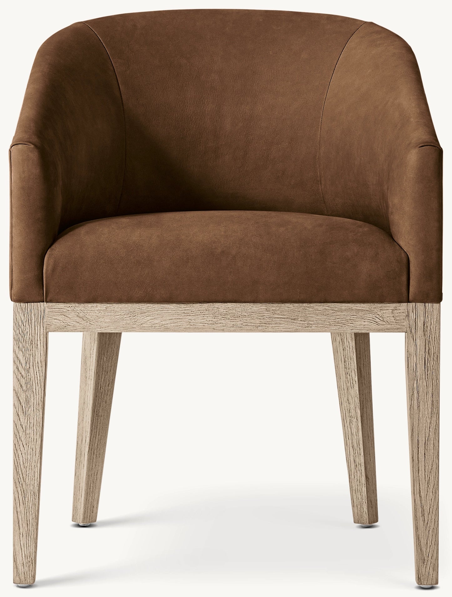 Morgan Barrelback Slope Arm Leather Dining Armchair