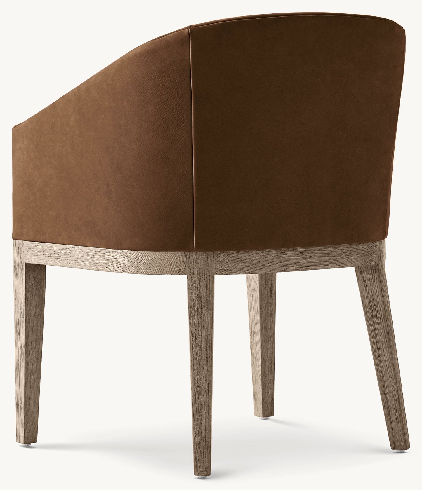 Morgan Barrelback Slope Arm Leather Dining Armchair