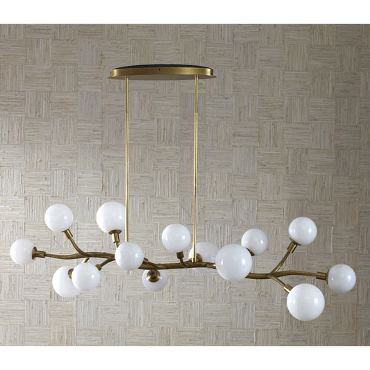 MEANDERING, 14 LT PENDANT - BRASS
