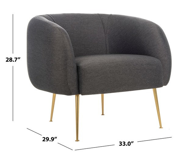 Silla decorativa de mezcla de poliéster Alena