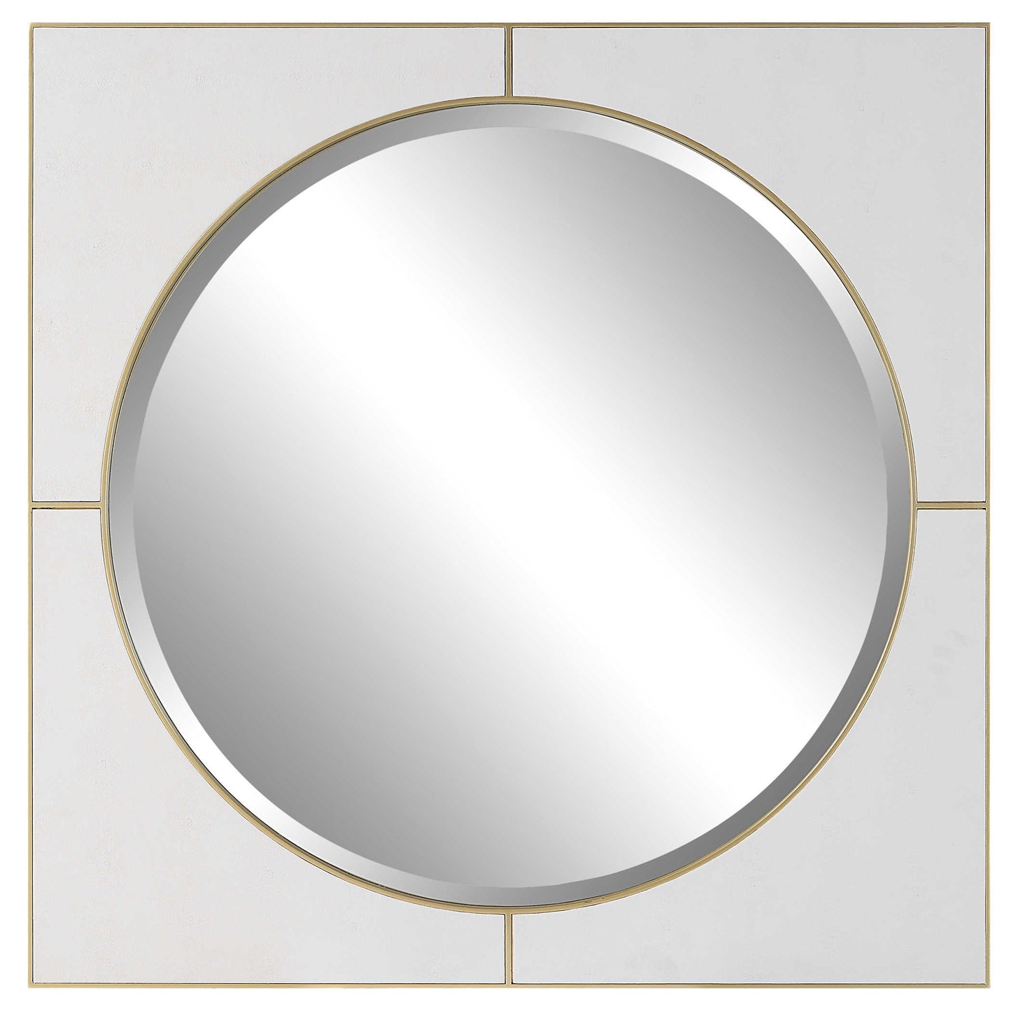 CYPRUS SQUARE MIRROR, WHITE