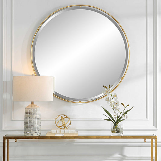CANILLO ROUND MIRROR, GOLD