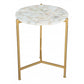 Haru Side Table White & Gold
