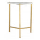 Haru Side Table White & Gold