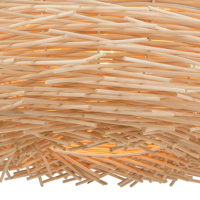 Bamboo Nest 23'' Wide 3-Light Chandelier