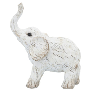 11" Elephant Figurine , White