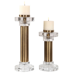 LESLIE CANDLEHOLDERS, S/2