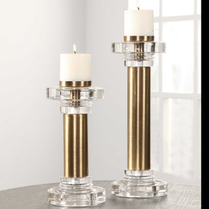 LESLIE CANDLEHOLDERS, S/2