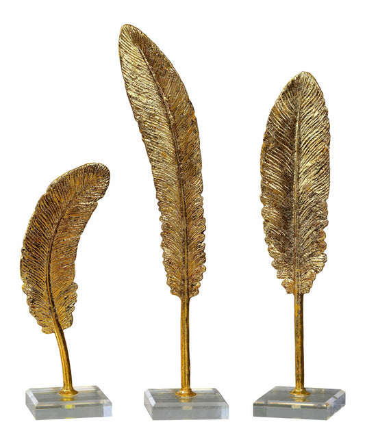 FEATHERS SCULPTURE, S/3