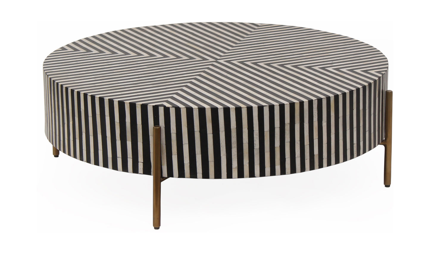 Chameau Small Coffee Table Black and White