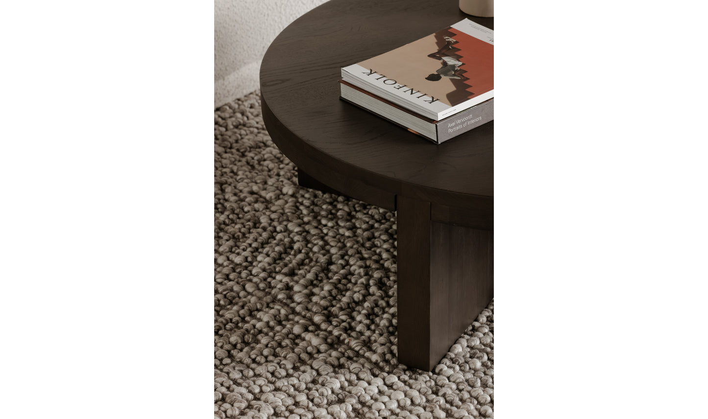 Folke Round Coffee Table Dark Brown