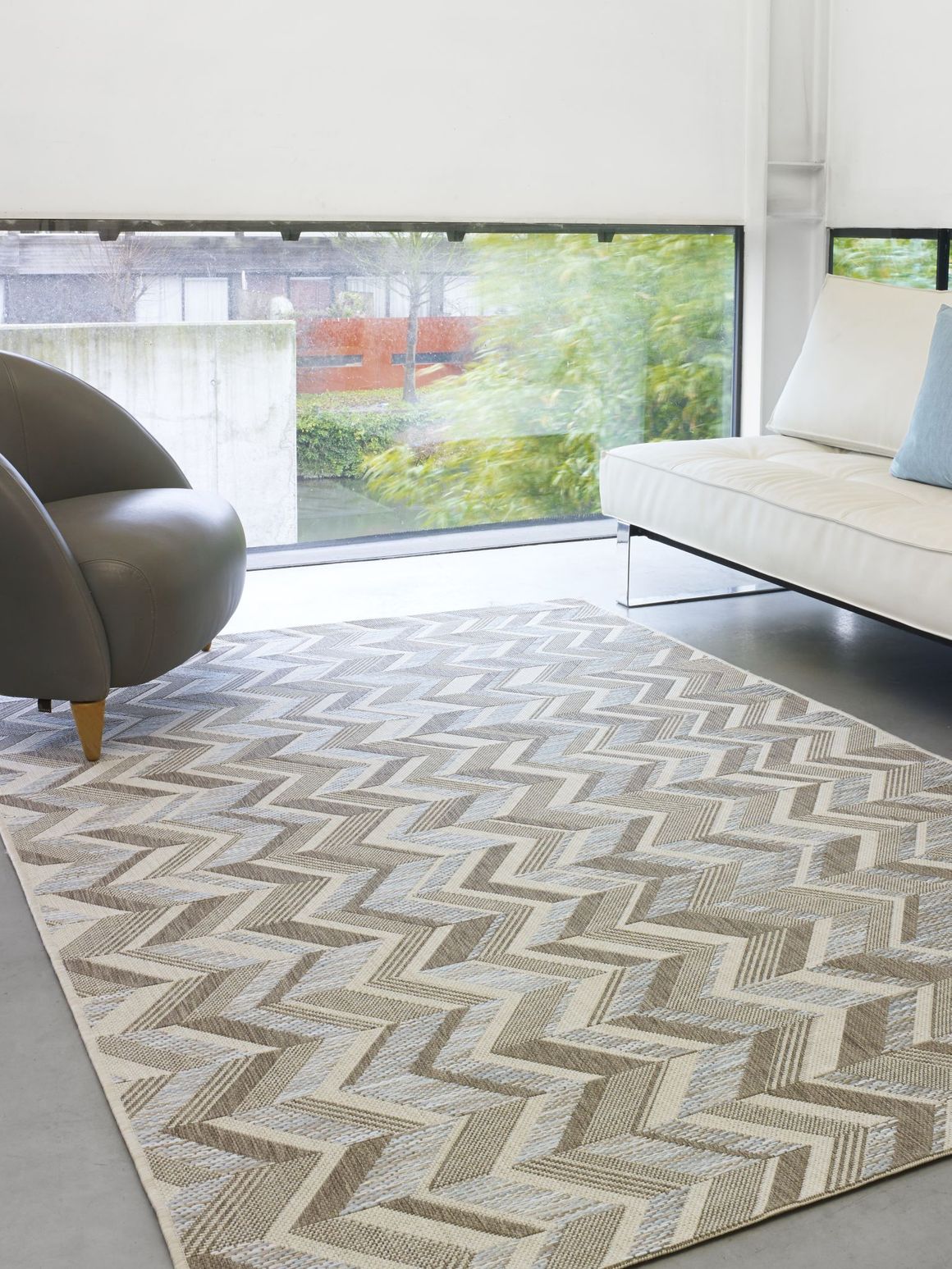 Tapete Breeze Wool Ice Blue