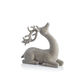 Flocked Decorative Sitting Deer - Natural