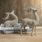 Flocked Decorative Sitting Deer - Natural