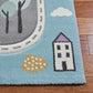 Tapete Carousel Kid Collection Design: Gris/Azul claro CRK193f